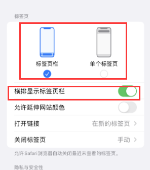 丽江iPhone授权维修分享Safari浏览器如何切换标签栏位置 