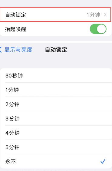 丽江苹果换屏维修分享无法调整iPhone自动锁屏的时间怎么办